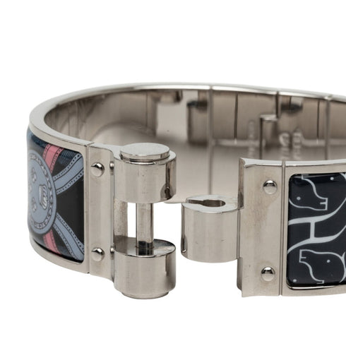 Charm Bracelet Enamel and Metal Multi-Color Silver