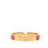 Click H Bracelet Enamel Gold Orange Red