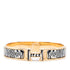 Click H Zebra Print Bracelet Enamel Black and White