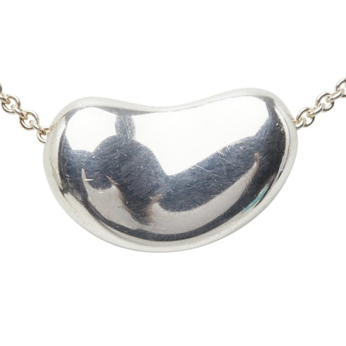 Bean Pendant Necklace Sterling Silver 12.8mm