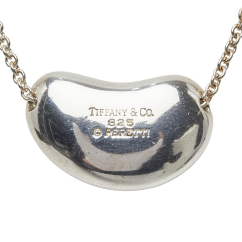 Bean Pendant Necklace Sterling Silver 12.8mm