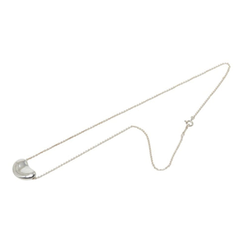 Bean Pendant Necklace Sterling Silver 12.8mm