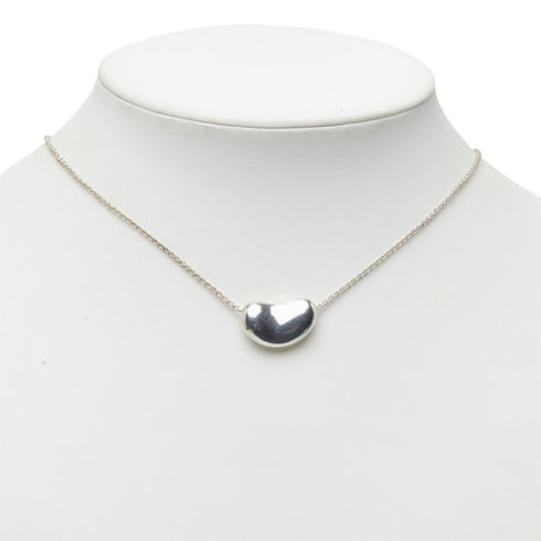 Bean Pendant Necklace Sterling Silver 12.8mm
