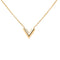 Essential V Chain Pendant Necklace Gold