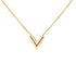 Essential V Chain Pendant Necklace Gold