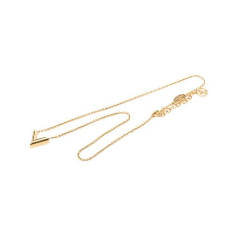 Essential V Chain Pendant Necklace Gold