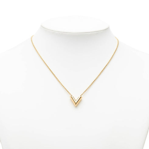 Essential V Chain Pendant Necklace Gold