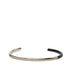 Bracelet Metal and Rubber Black and Silver