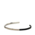 Bracelet Metal and Rubber Black and Silver