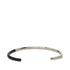 Bracelet Metal and Rubber Black and Silver