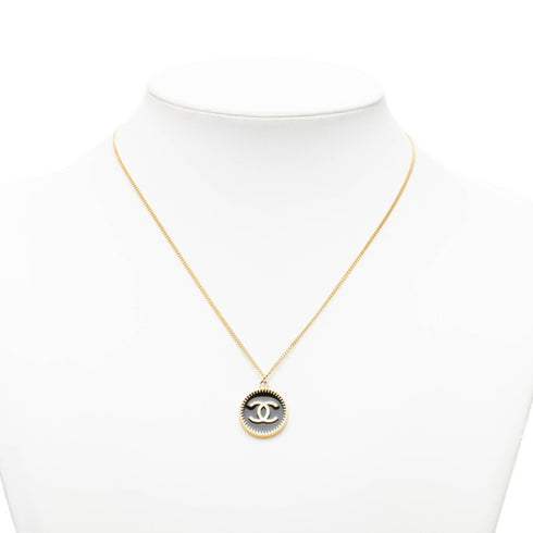 CC Logo Chain Pendant Necklace Metal
