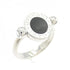 Band Ring 18K White Gold with Diamond and Onyx