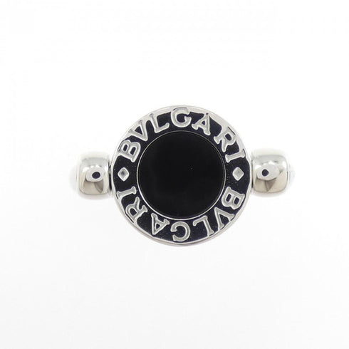 Band Ring 18K White Gold with Diamond and Onyx