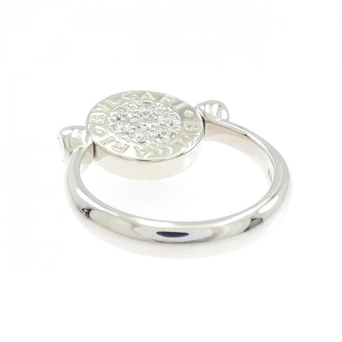 Band Ring 18K White Gold with Diamond and Onyx