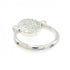 Band Ring 18K White Gold with Diamond and Onyx