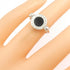 Band Ring 18K White Gold with Diamond and Onyx