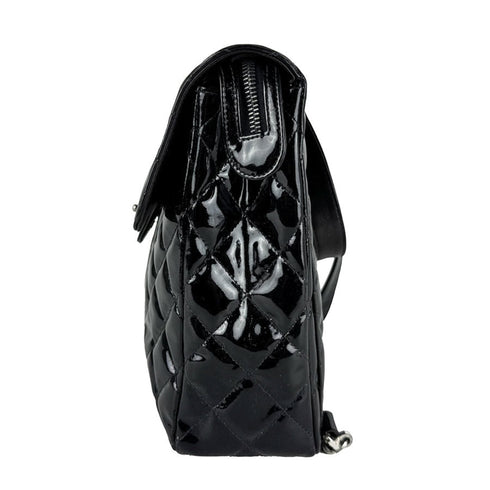 Vintage Double Sided Flap Bag Quilted Patent Medium