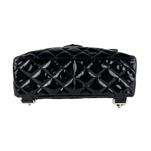 Vintage Double Sided Flap Bag Quilted Patent Medium