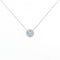 Pendant Necklace Platinum with Aquamarine and Diamond