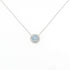 Pendant Necklace Platinum with Aquamarine and Diamond
