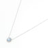 Pendant Necklace Platinum with Aquamarine and Diamond