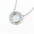 Pendant Necklace Platinum with Aquamarine and Diamond