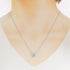Pendant Necklace Platinum with Aquamarine and Diamond