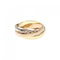Vendome Louis Cartier Band Ring 18K Tricolor Gold