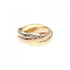 Vendome Louis Cartier Band Ring 18K Tricolor Gold