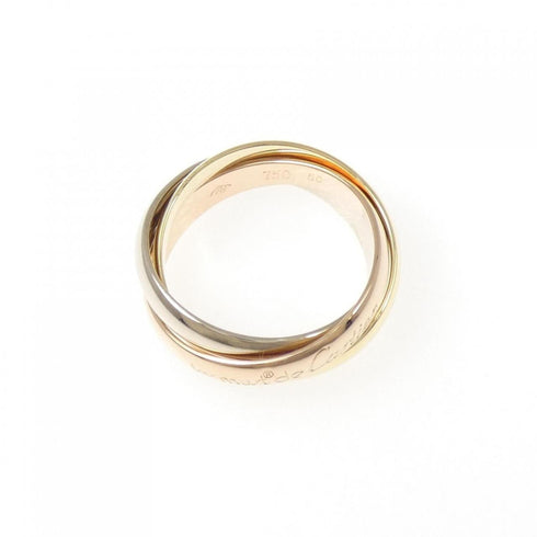 Vendome Louis Cartier Band Ring 18K Tricolor Gold