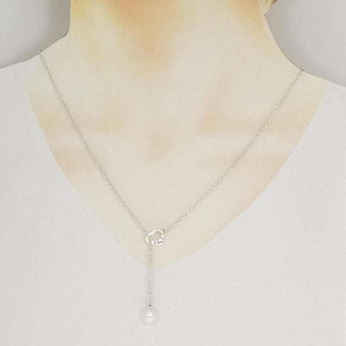 Open Heart Pendant Necklace Sterling Silver
