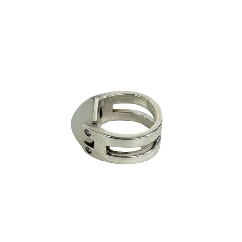 Medor Ring Sterling Silver with Diamond and Moonstone
