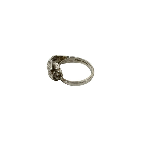 Vintage Tulip Ring Sterling Silver