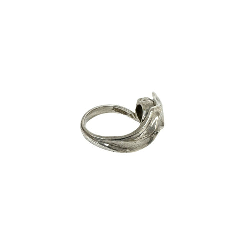 Vintage Tulip Ring Sterling Silver