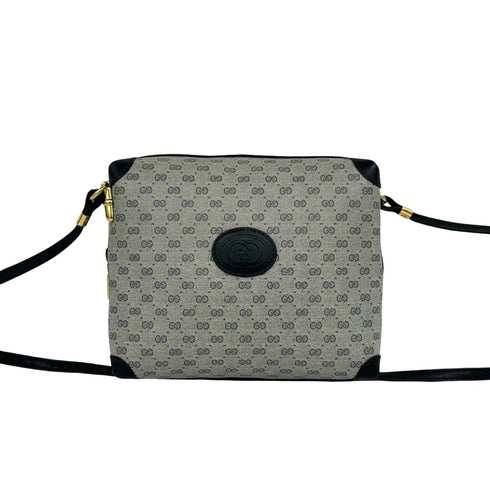 Web Strap Zip Messenger Bag GG Canvas Medium