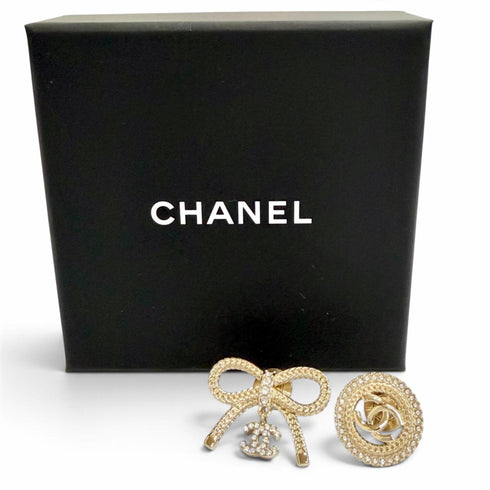 CC Logo Brooch Metal