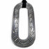 Pendant Necklace Leather Black and Silver
