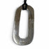Pendant Necklace Leather Black and Silver
