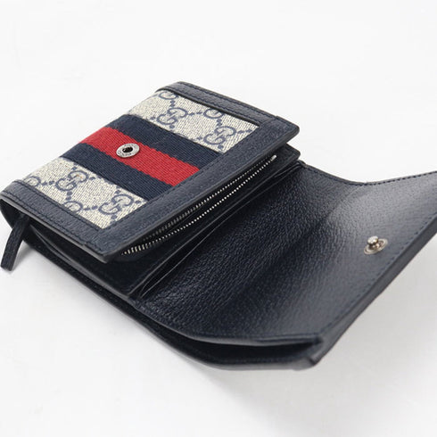 Ophidia French Flap Wallet GG Coated Canvas Compact