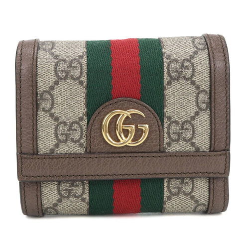 Ophidia French Flap Wallet GG Coated Canvas Compact
