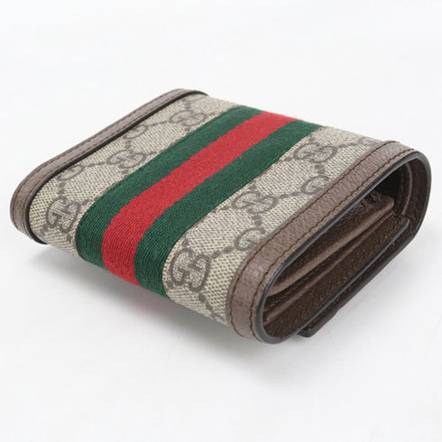 Ophidia French Flap Wallet GG Coated Canvas Compact