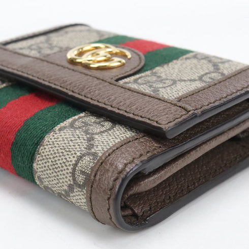 Ophidia French Flap Wallet GG Coated Canvas Compact