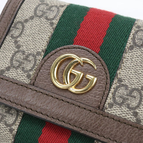 Ophidia French Flap Wallet GG Coated Canvas Compact