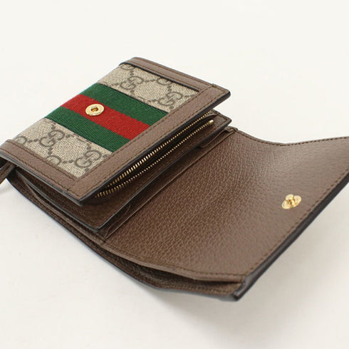 Ophidia French Flap Wallet GG Coated Canvas Compact