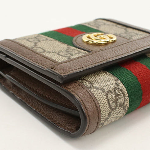 Ophidia French Flap Wallet GG Coated Canvas Compact