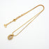 Pendant Necklace Gold and Rhinestone