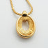 Pendant Necklace Gold and Rhinestone