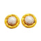 Clip-On Earrings Pearl Clip-On Gold-Tone Metal