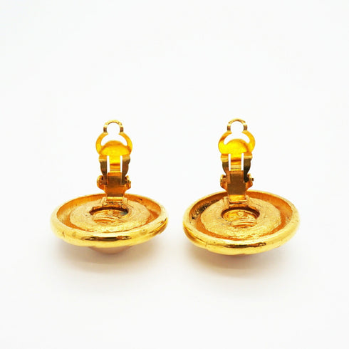 Clip-On Earrings Pearl Clip-On Gold-Tone Metal