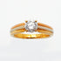 Vendome Louis Cartier Band Ring 18K Tricolor Gold